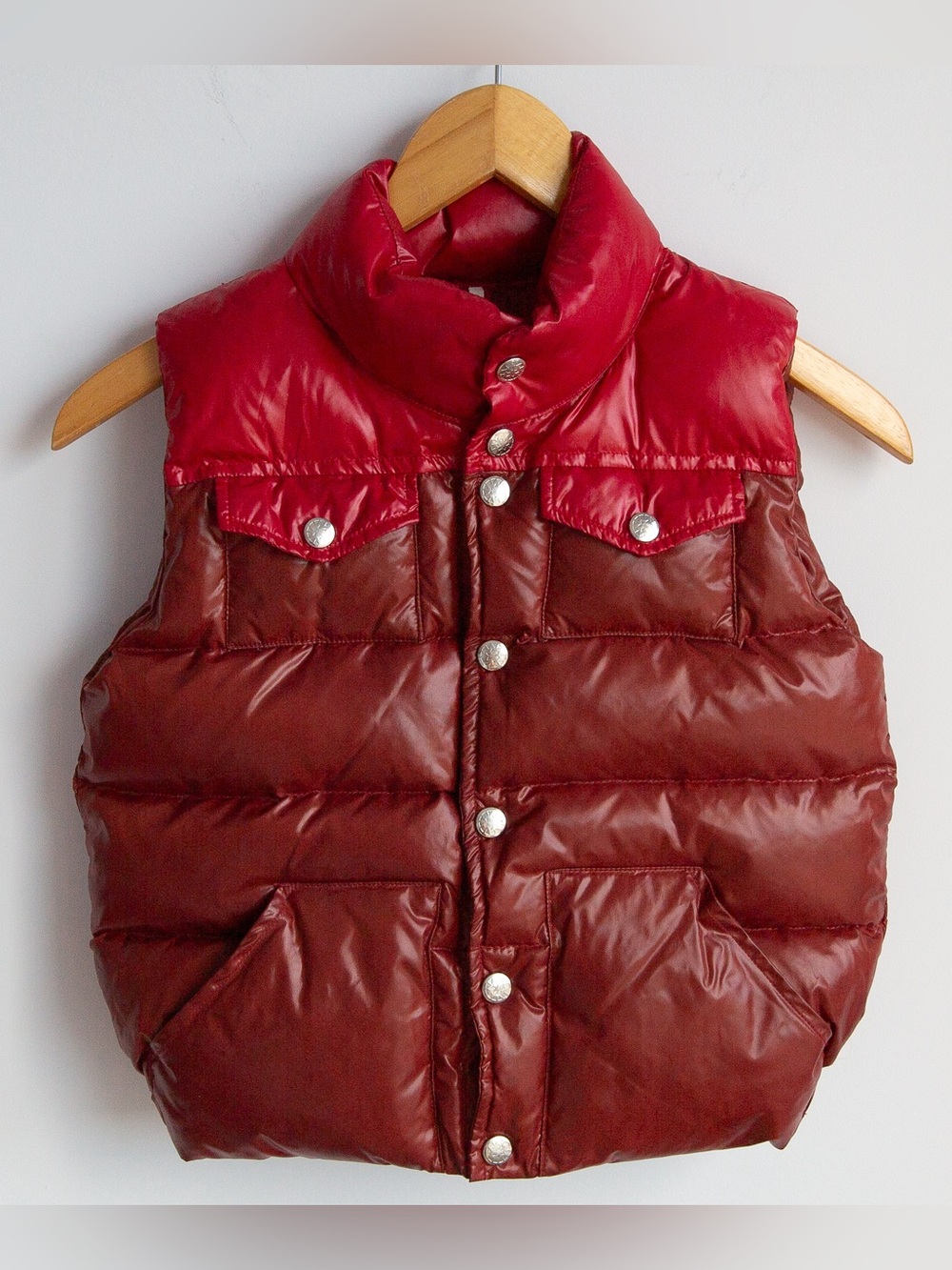 Pyrenex Kids Down Puffer Vest Red Brown Size 8